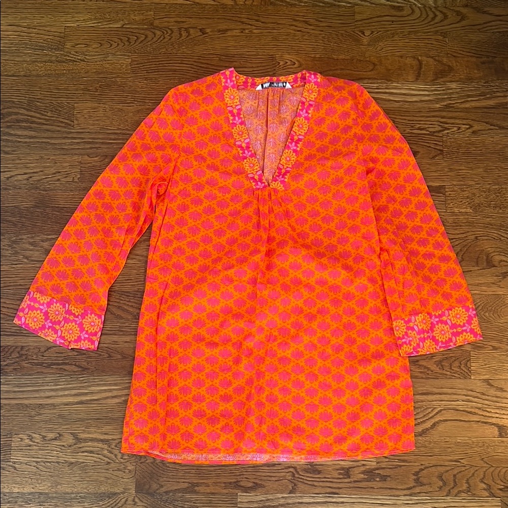 ZARA Orange and Pink Tunic Dress